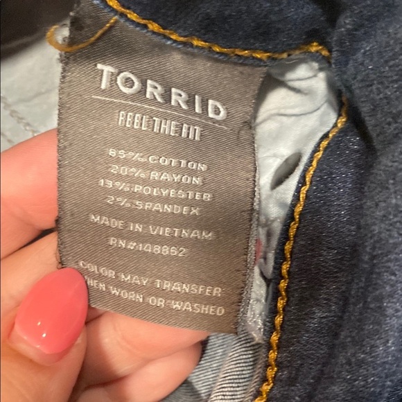 Torrid 16S Women’s Blue Jean Jeggings | High Rise, Super Soft - Picture 4 of 6